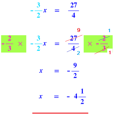 วิธีแก้สมการเชิงเส้นตัวแปรเดียว  โดย การย้ายข้างสมการ