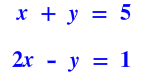 ระบบสมการเชิงเส้น 2 ตัวแปร